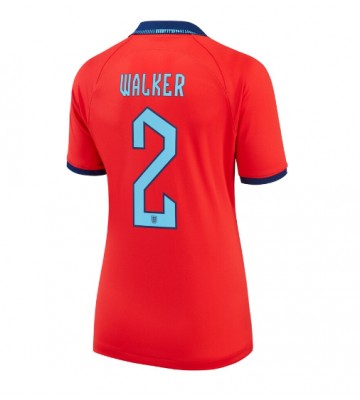 Lacne Ženy Futbalové dres Anglicko Kyle Walker #2 MS 2022 Krátky Rukáv - Preč
